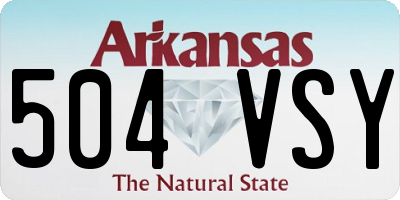 AR license plate 504VSY