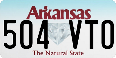 AR license plate 504VTO