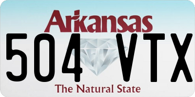 AR license plate 504VTX