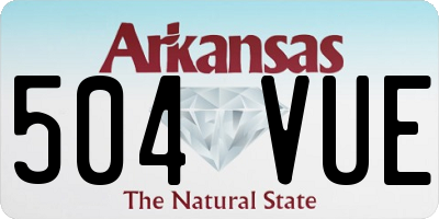 AR license plate 504VUE