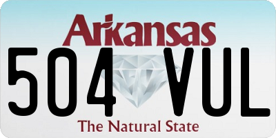 AR license plate 504VUL
