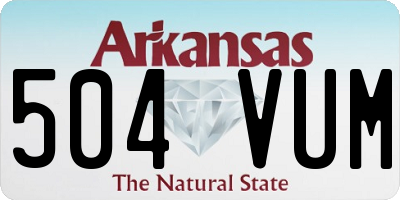AR license plate 504VUM