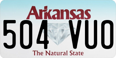 AR license plate 504VUO