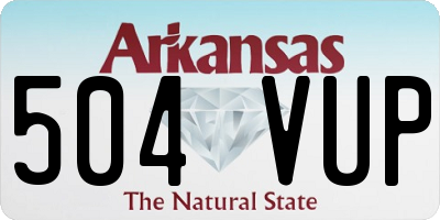 AR license plate 504VUP