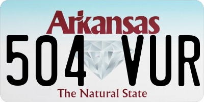 AR license plate 504VUR