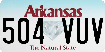 AR license plate 504VUV