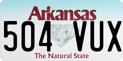AR license plate 504VUX
