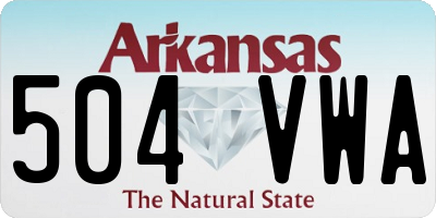 AR license plate 504VWA