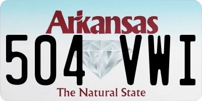 AR license plate 504VWI