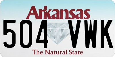 AR license plate 504VWK