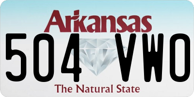 AR license plate 504VWO