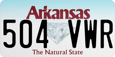 AR license plate 504VWR
