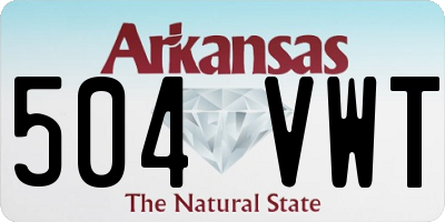 AR license plate 504VWT