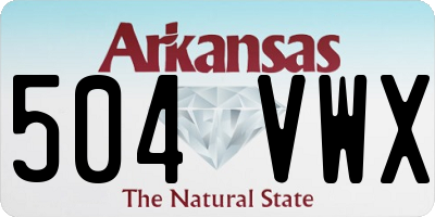 AR license plate 504VWX