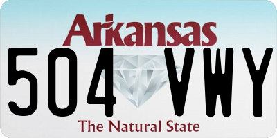AR license plate 504VWY