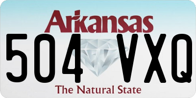 AR license plate 504VXQ