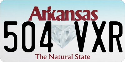 AR license plate 504VXR