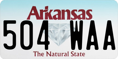 AR license plate 504WAA