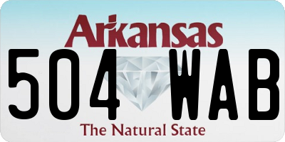 AR license plate 504WAB