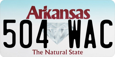 AR license plate 504WAC