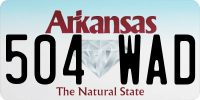 AR license plate 504WAD