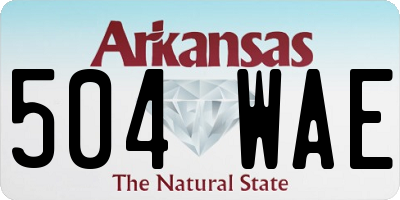 AR license plate 504WAE