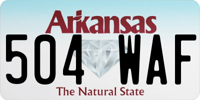 AR license plate 504WAF