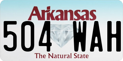 AR license plate 504WAH