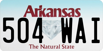 AR license plate 504WAI