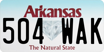 AR license plate 504WAK