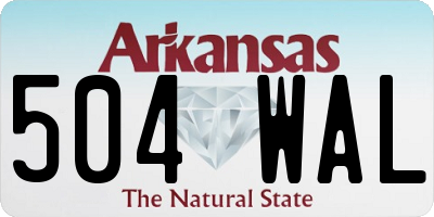 AR license plate 504WAL