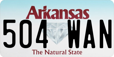 AR license plate 504WAN