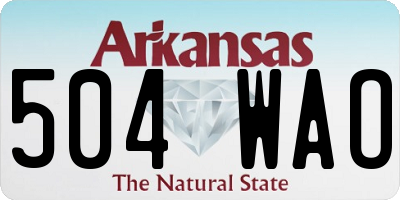 AR license plate 504WAO