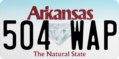 AR license plate 504WAP