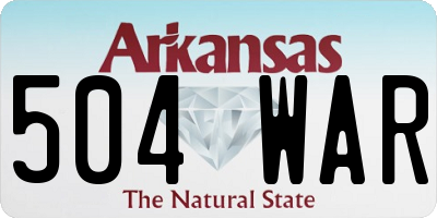 AR license plate 504WAR