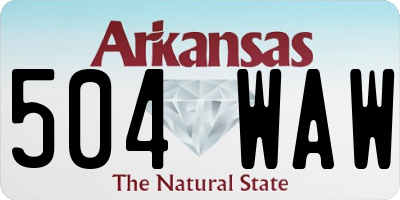 AR license plate 504WAW