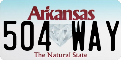 AR license plate 504WAY