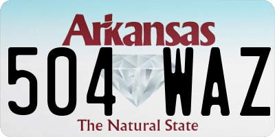 AR license plate 504WAZ