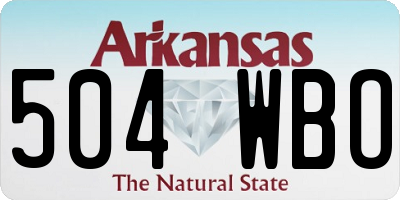 AR license plate 504WBO