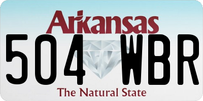 AR license plate 504WBR