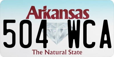 AR license plate 504WCA