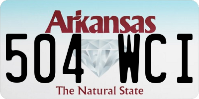 AR license plate 504WCI