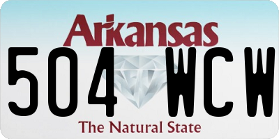 AR license plate 504WCW