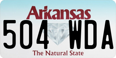 AR license plate 504WDA