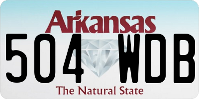 AR license plate 504WDB