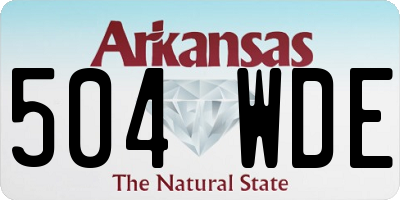AR license plate 504WDE