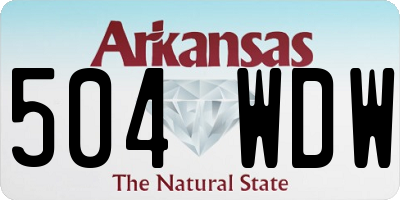 AR license plate 504WDW