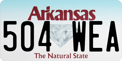 AR license plate 504WEA