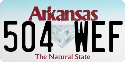 AR license plate 504WEF