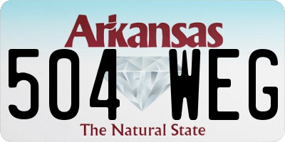 AR license plate 504WEG